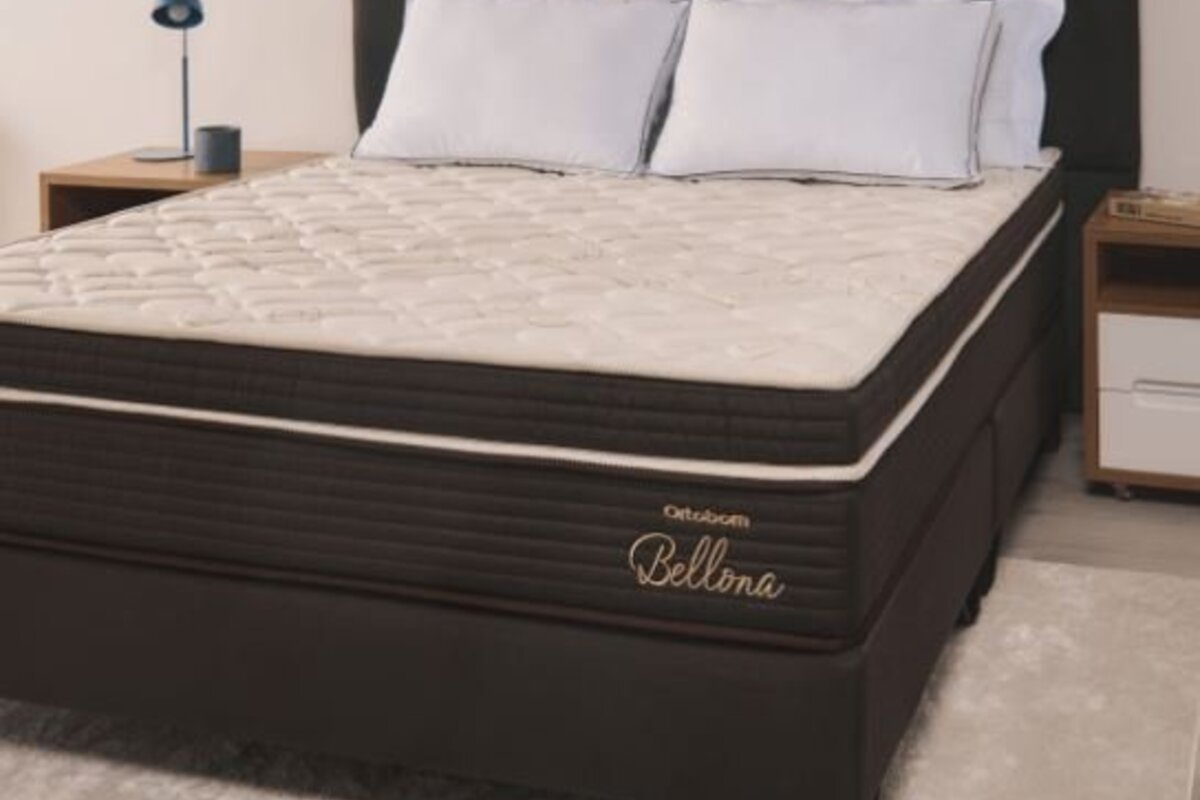 Detalhe premium de colchão Ortobom